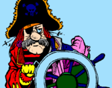 Disegno Capitano dei pirati  pitturato su marcello.z