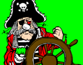 Disegno Capitano dei pirati  pitturato su lucas