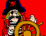 Disegno Capitano dei pirati  pitturato su GIULIA