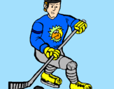 Disegno Giocatore di hockey su ghiaccio pitturato su Andrea