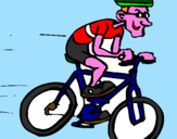 Disegno Ciclismo pitturato su federico