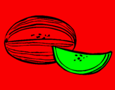 Disegno Melone  pitturato su ali
