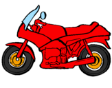 Disegno Motocicletta  pitturato su allan splendido
