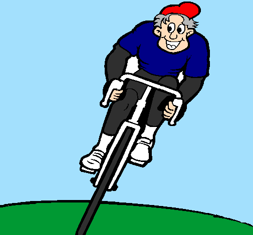 Ciclista con il berretto 