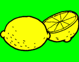 Disegno limone  pitturato su owen
