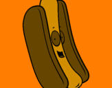Disegno Hot dog pitturato su beatrice