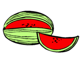 Disegno Melone  pitturato su no