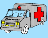 Disegno Ambulanza  pitturato su FILIPPO