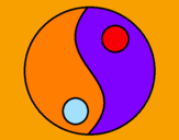 Disegno Yin e yang pitturato su MARCOMARTINA