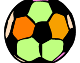 Disegno Pallone da calcio pitturato su ANNALAURA