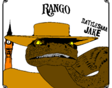 Disegno Rattlesmar Jake pitturato su elisa