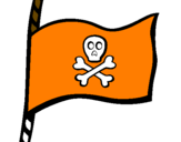 Disegno Bandiera dei pirati pitturato su  thomas