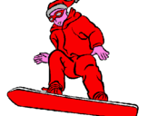 Disegno Snowboard pitturato su riccardo m