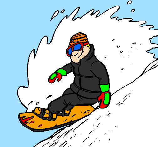 Discesa in snowboard 
