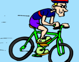 Disegno Ciclismo pitturato su baba car