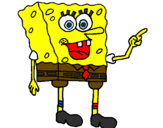 Disegno Spongebob pitturato su laura