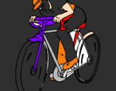 Disegno Ciclismo pitturato su capo famu