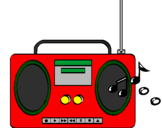 Disegno Radio cassette 2 pitturato su michael