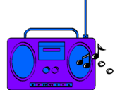 Disegno Radio cassette 2 pitturato su FEDERICA