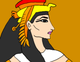 Disegno Faraone pitturato su gaia e giada