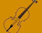 Disegno Violino pitturato su susi