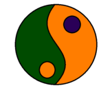 Disegno Yin e yang pitturato su VINCENZO REX
