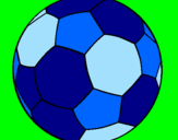 Disegno Pallone da calcio II pitturato su marta