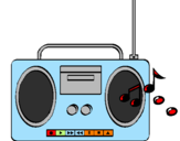 Disegno Radio cassette 2 pitturato su gualtiero/teodolindo
