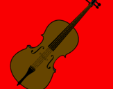 Disegno Violino pitturato su  pepe