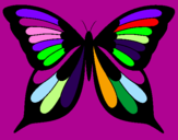 Disegno Farfalla 8 pitturato su emma