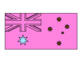 Disegno Australia pitturato su luca