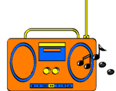 Disegno Radio cassette 2 pitturato su Giulia