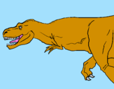 Disegno Tyrannosaurus Rex  pitturato su francesco