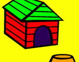 Disegno Casa di cane pitturato su giulia disegno 1