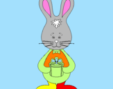 Disegno Coniglietto pitturato su rabbit/anthony.