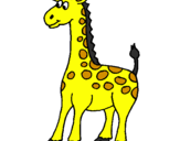 Disegno Giraffa pitturato su LUIGI