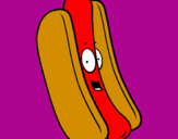 Disegno Hot dog pitturato su alice