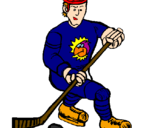 Disegno Giocatore di hockey su ghiaccio pitturato su Melissa DM