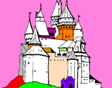 Disegno Castello medievale  pitturato su VITTORIA