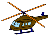 Disegno Elicottero   pitturato su ELICOTTERO