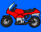 Disegno Motocicletta  pitturato su alessandro