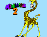 Disegno Madagascar 2 Melman pitturato su diego