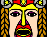 Disegno Maschera Maya pitturato su GUALTIERO/TEODOLINDO