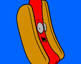 Disegno Hot dog pitturato su melissa