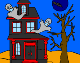 Disegno Casa del terrore pitturato su mattia5
