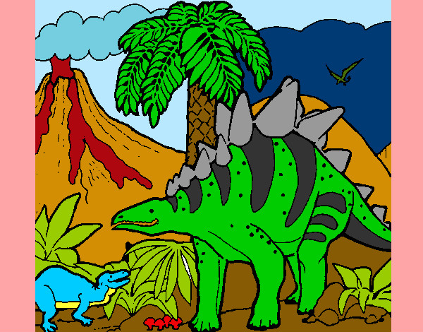dinosauri Ale vulcano