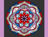 Disegno Mandala 6 pitturato su WalViolet