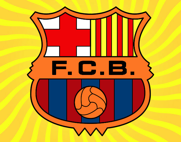 Disegno Stemma del FC Barcelona pitturato su armani