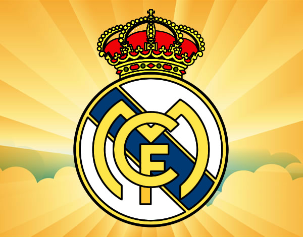 Disegno Stemma del Real Madrid C.F. pitturato su xavi