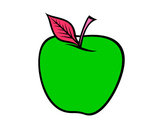 Disegno Grande mela pitturato su millaray